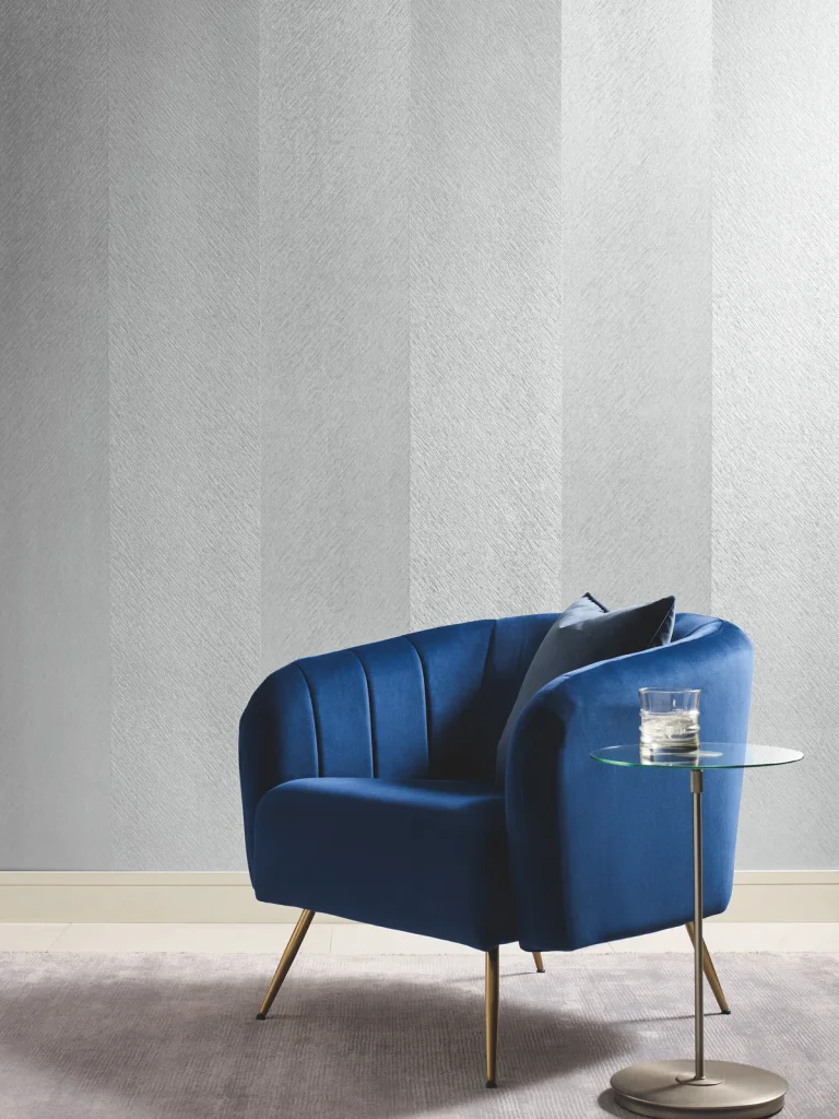 Etched Chevron Wallpaper - Grey — Ảnh 4