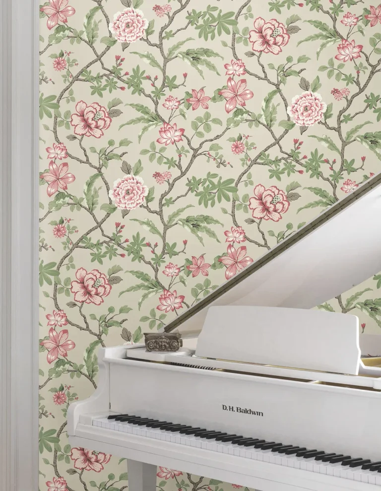 Ronald Redding Courtyard Botanical Wallpaper - Pink — Ảnh 2