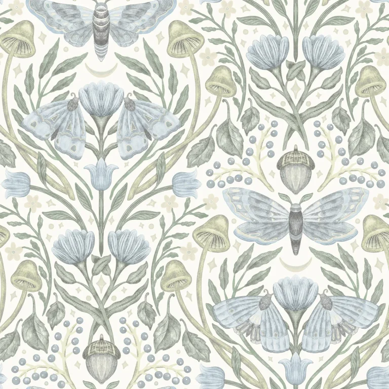 Chesapeake Mystic Moth Forest Magic Wallpaper - Sky Blue — Ảnh 5