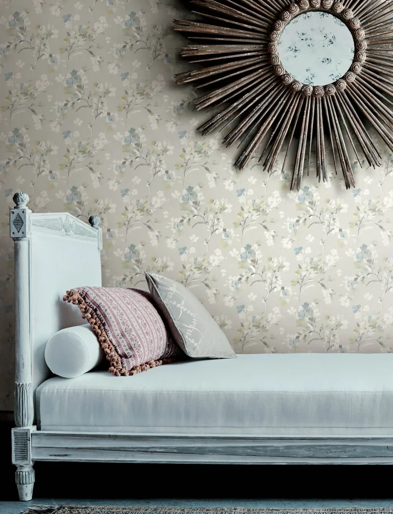 Chesapeake Azalea Floral Branches Wallpaper - Light Grey — Image 6
