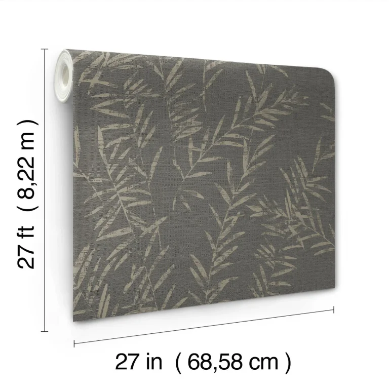Allerton Bamboo Wallpaper - Black — Ảnh 2