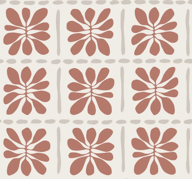 Mimosa Fleur Wallpaper - Terracotta — Image 3