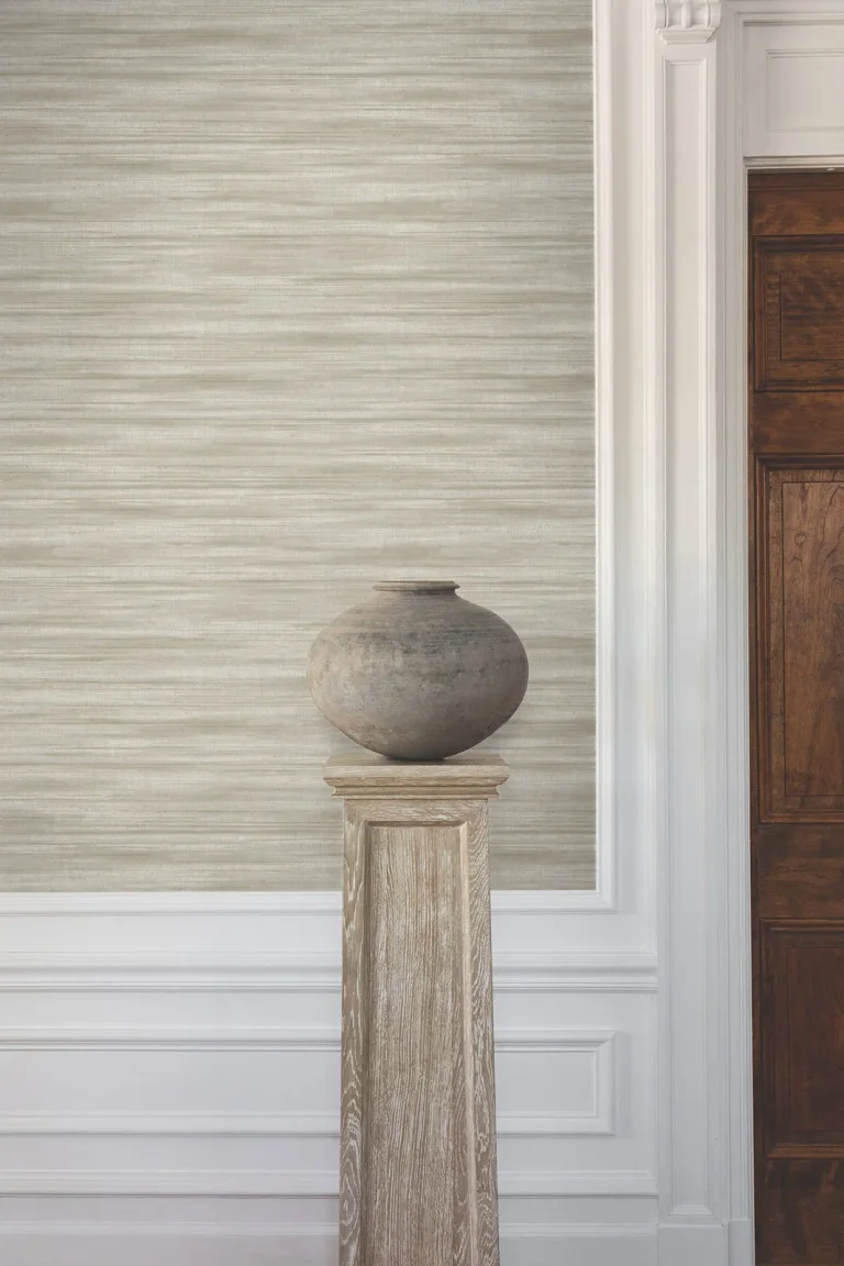 Ronald Redding Brushed Linen Wallpaper - Taupe — Ảnh 3