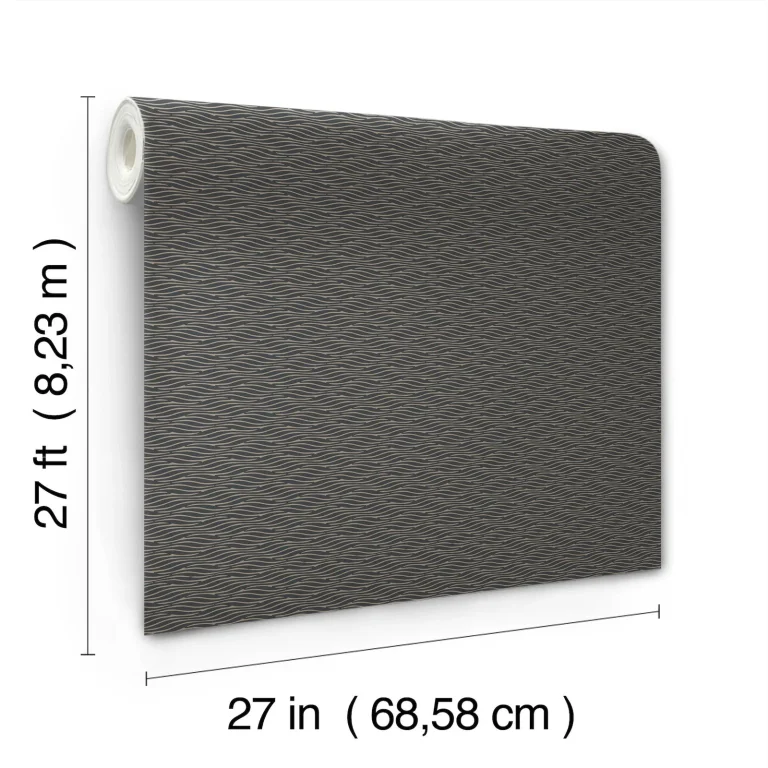 Candice Olson Elevated Waves Wallpaper - Black — Ảnh 2