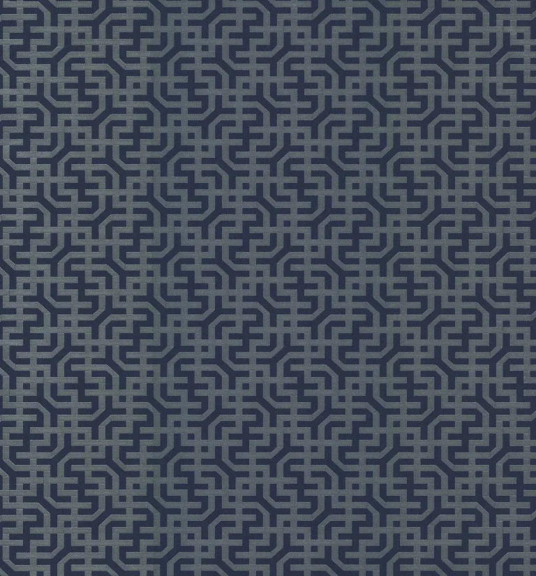 Ronald Redding Dynastic Lattice Wallpaper - Navy/Silver — Ảnh 3