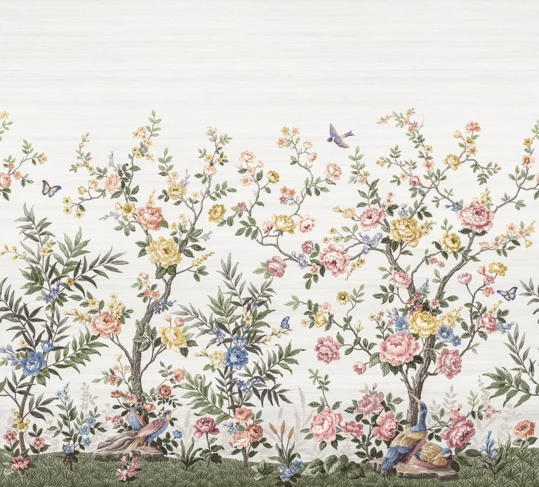 Spring Chinoiserie Wall Mural - White — Ảnh 5