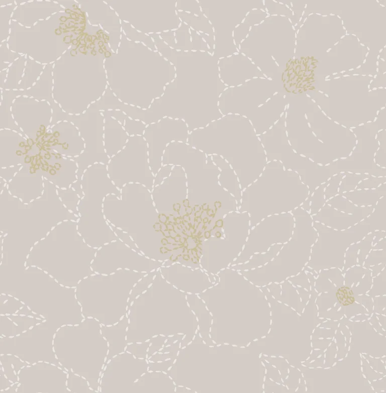 Gardena Embroidered Floral Wallpaper - Lavender — Ảnh 4