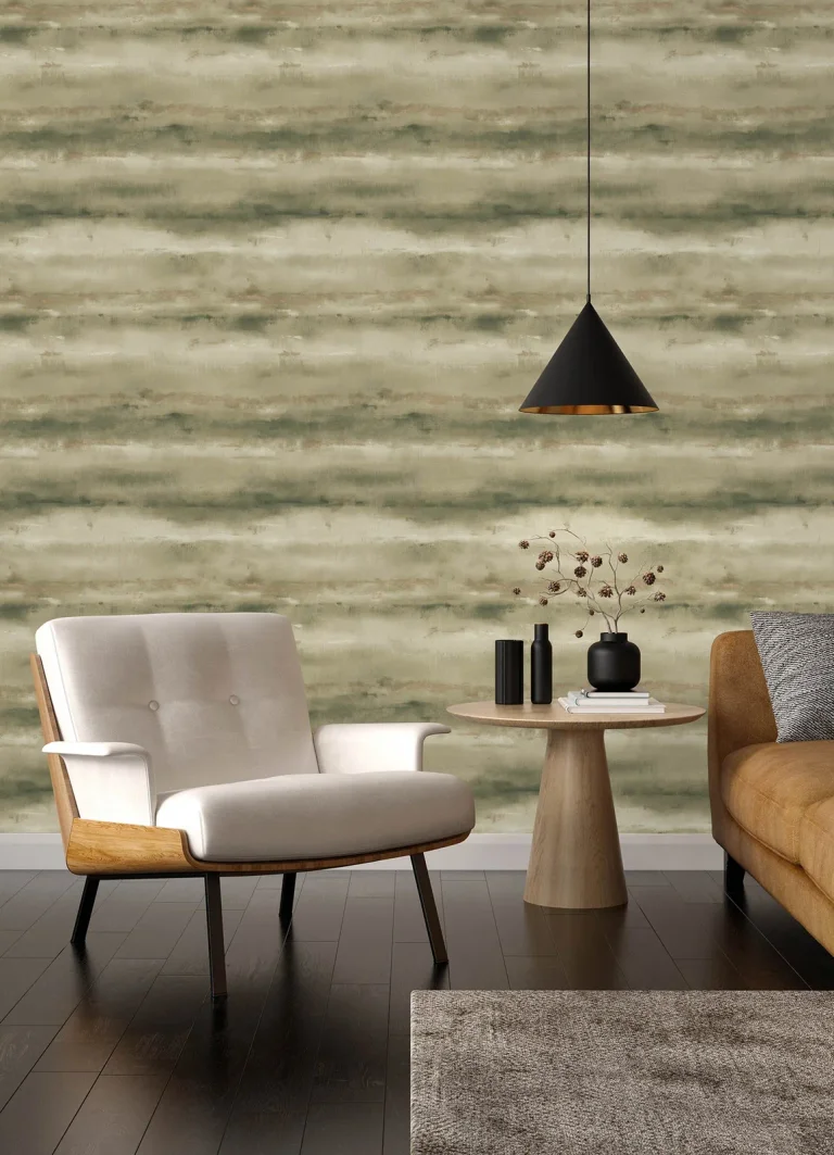 Ayla Abstract Stripe Wallpaper - Green — Ảnh 2