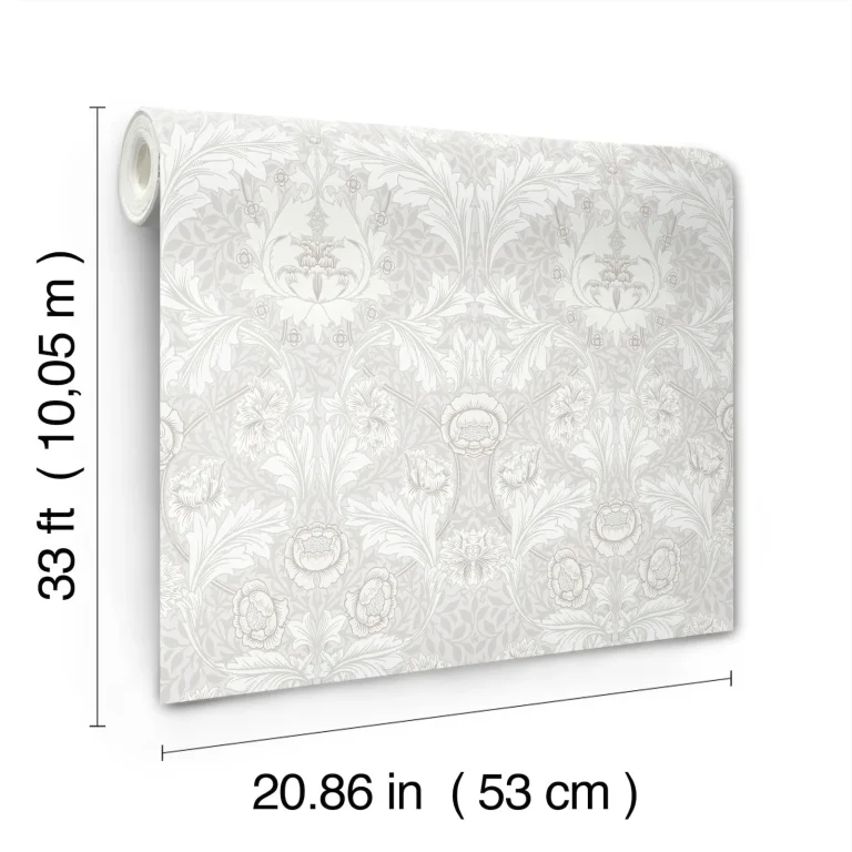 Myrtle Floral Ogee Wallpaper - Dove — Ảnh 2