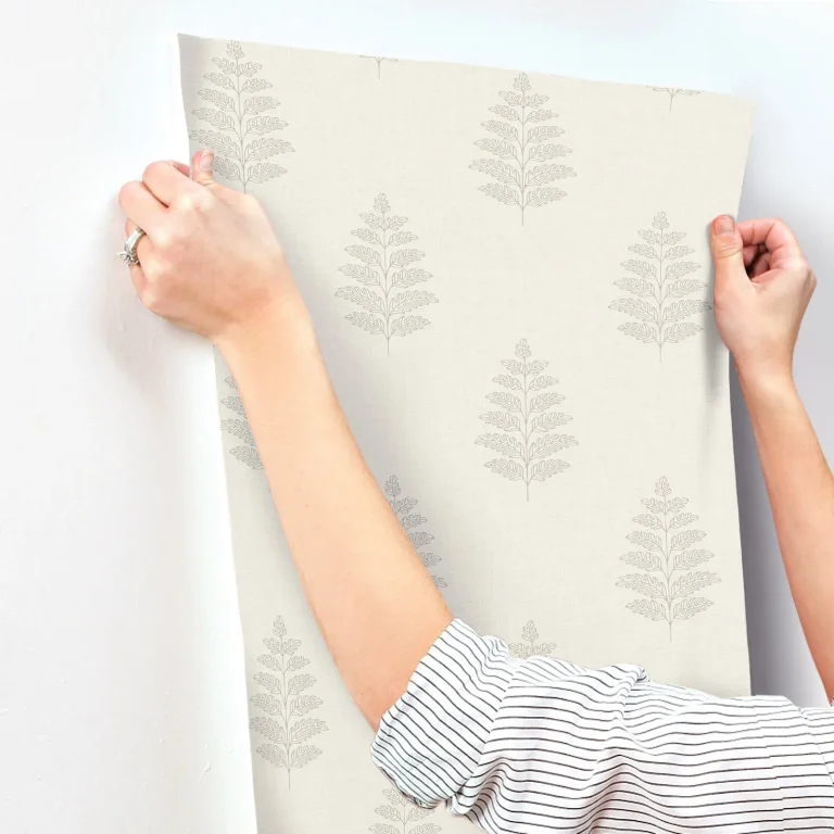 Chesapeake Frond Leaf Wallpaper - Cream — Ảnh 4