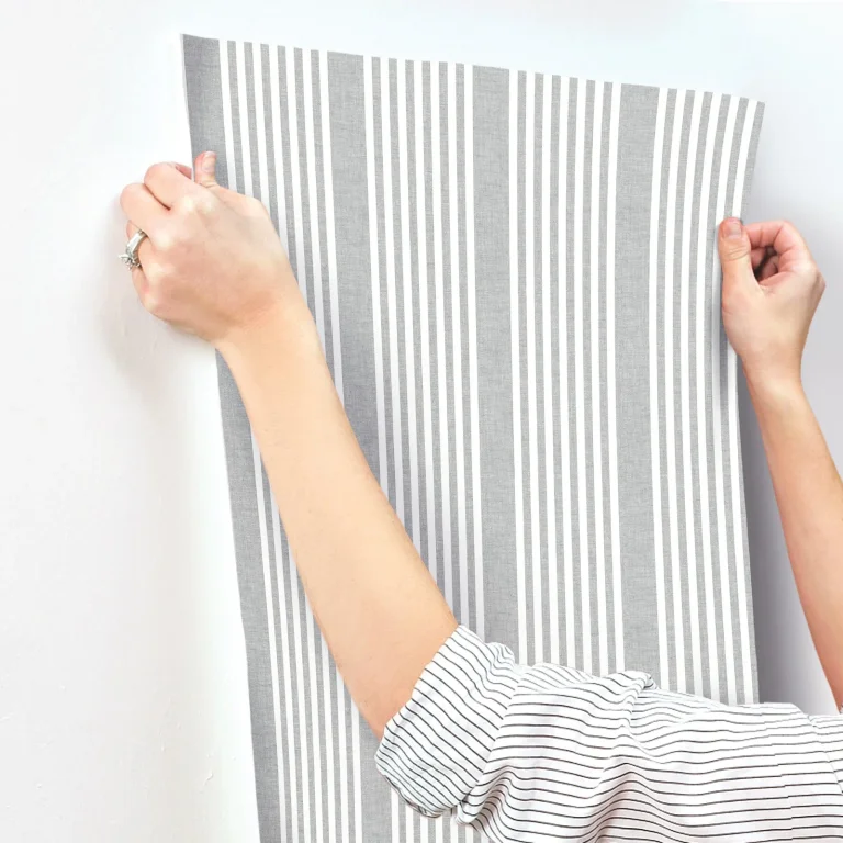 Magnolia Home French Linen Stripe Wallpaper - Charcoal — Ảnh 3
