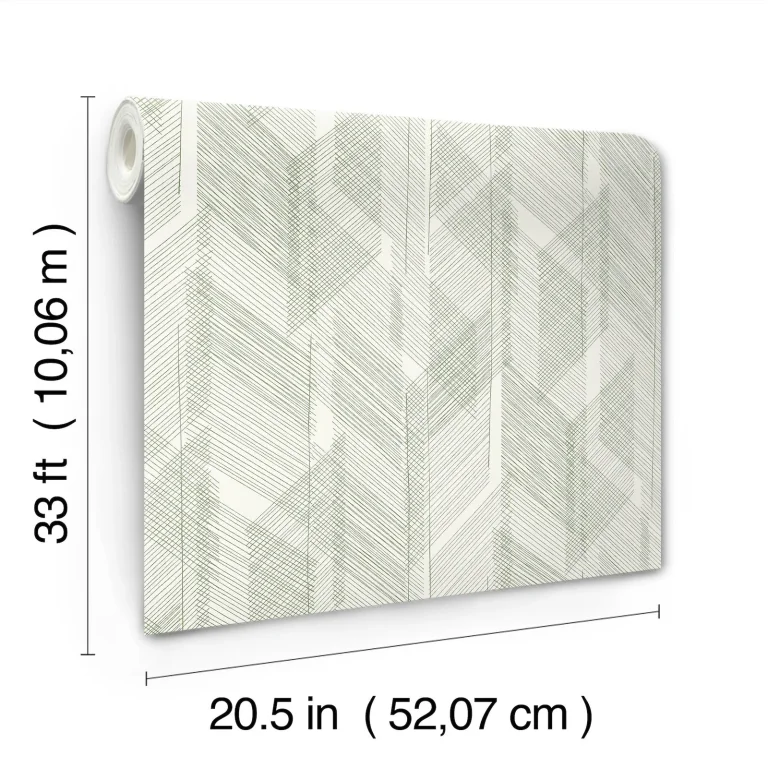 Bryant Crosshatch Wallpaper - Evergreen — Ảnh 4