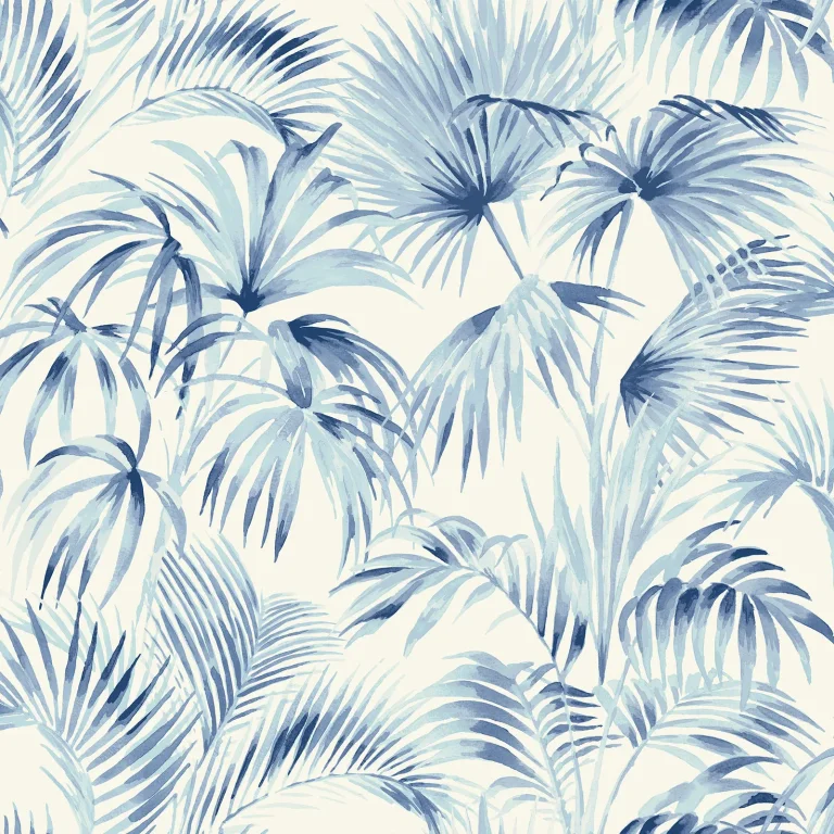 Chesapeake Manaus Palm Frond Wallpaper - Blue — Ảnh 3