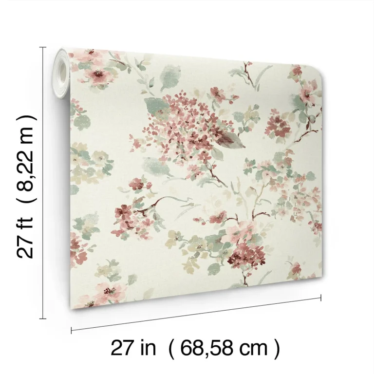 Veiled Garden Floral Wallpaper - Rose — Ảnh 2