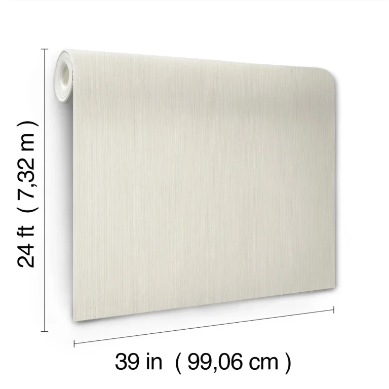 Ronald Redding Cotton Yarn Wallpaper - Soft White — Image 3