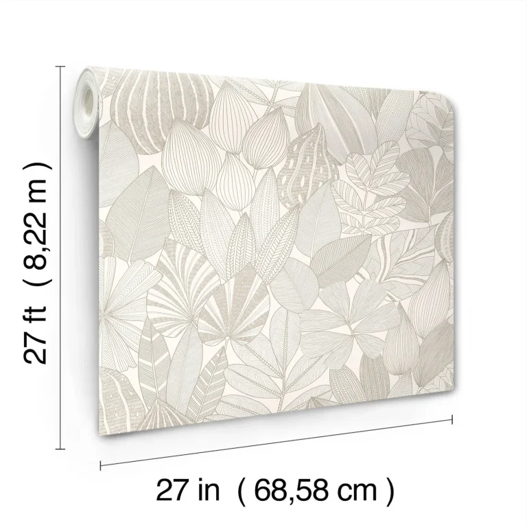 Mathias Botanical Wallpaper - Taupe — Ảnh 6