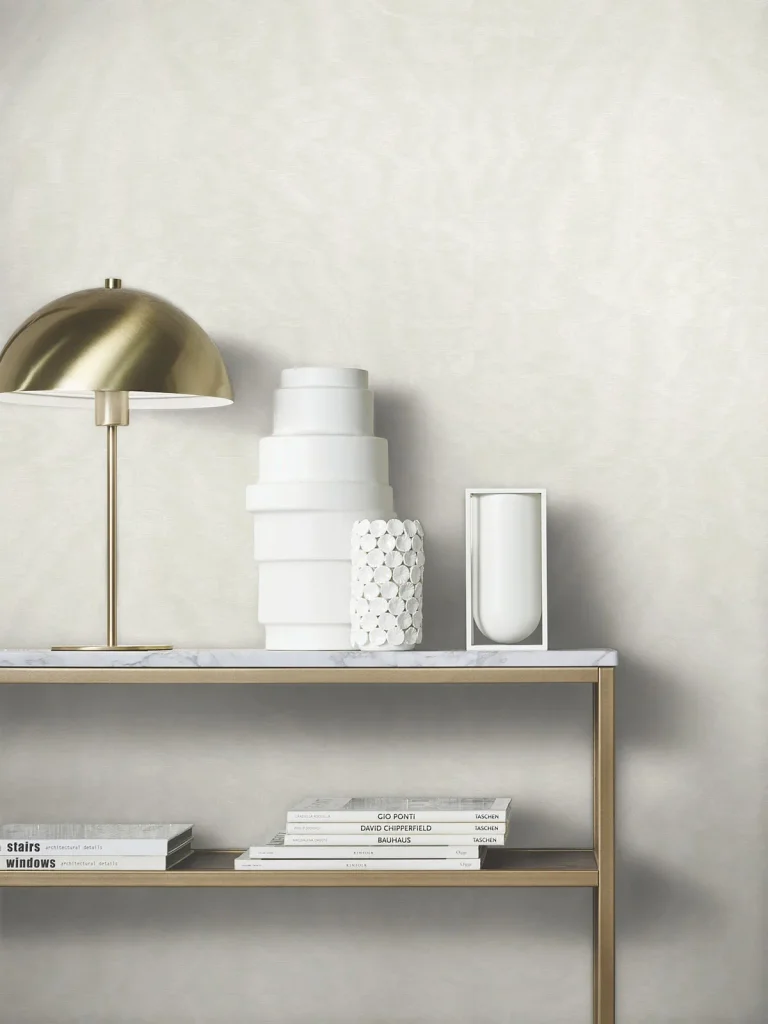 Shimmering Moire Textured Wallpaper - White — Ảnh 5