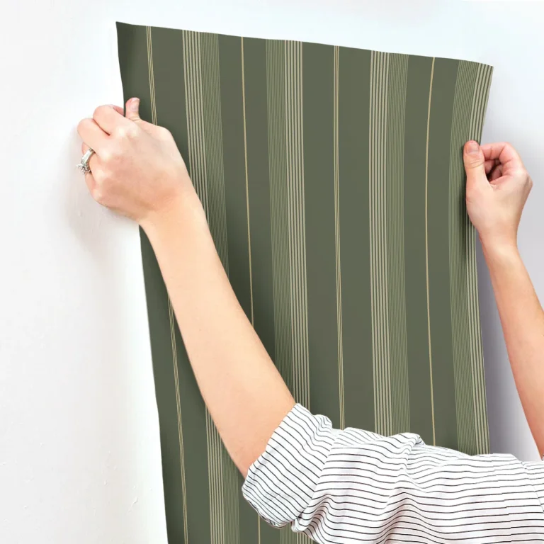 Herrgård Stripe Wallpaper - Evergreen — Ảnh 2