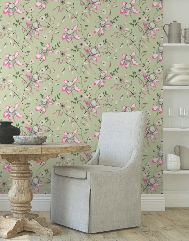 Dream Blossom Wallpaper - Light Green — Image 2