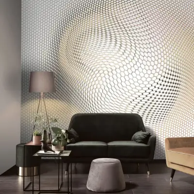 Elle Decoration 2 - 2238-10 Lattice - White & Grey