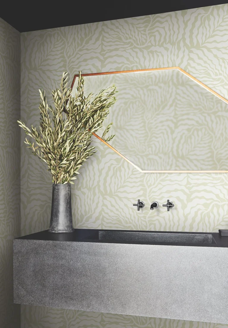 Fern Fronds Wallpaper - Light Green/White — Ảnh 6