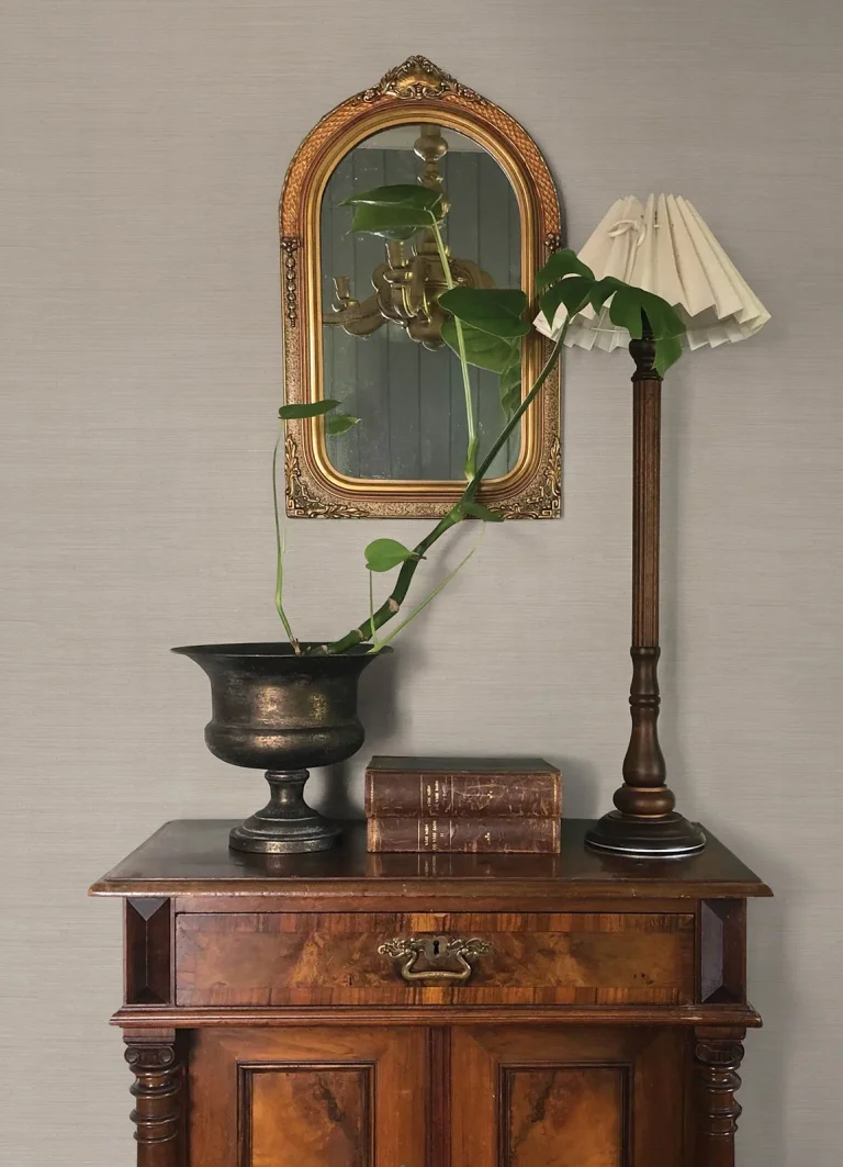 Chris Loves Julia Mycroft Grasscloth Wallpaper - Pearl — Ảnh 3