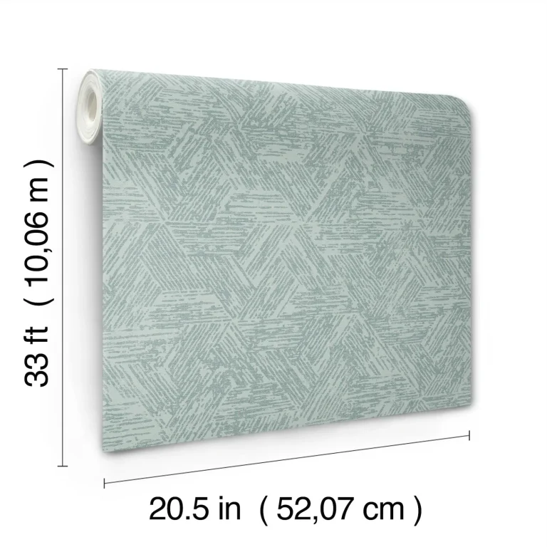 Retreat Quilted Geometric Wallpaper - Denim — Ảnh 5
