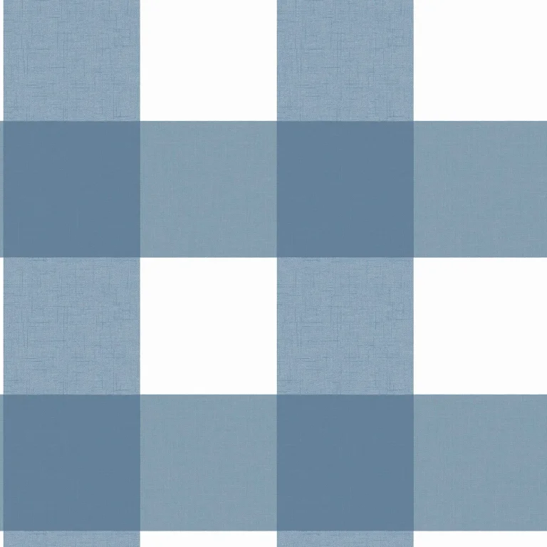 Chesapeake Amos Gingham Wallpaper - Blue — Ảnh 2