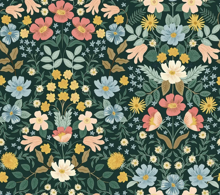 Rifle Paper Co. Bramble Garden Peel and Stick Wallpaper - Emerald — Ảnh 5