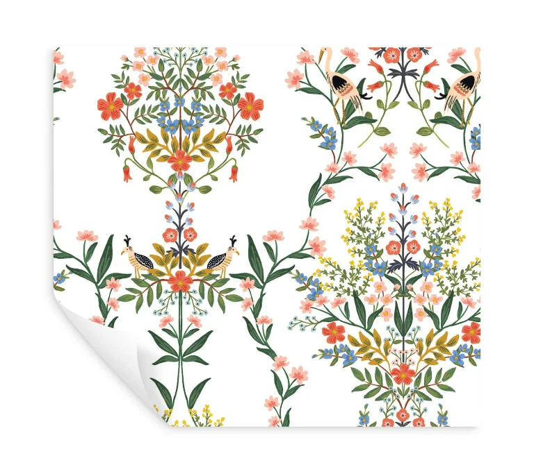 Rifle Paper Co. Luxembourg Peel and Stick Wallpaper - White Multi — Ảnh 2