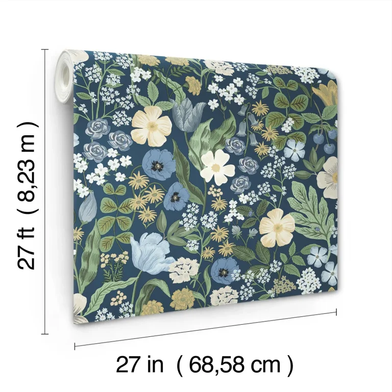 Rifle Paper Co. Blossom Wallpaper - Navy — Ảnh 7