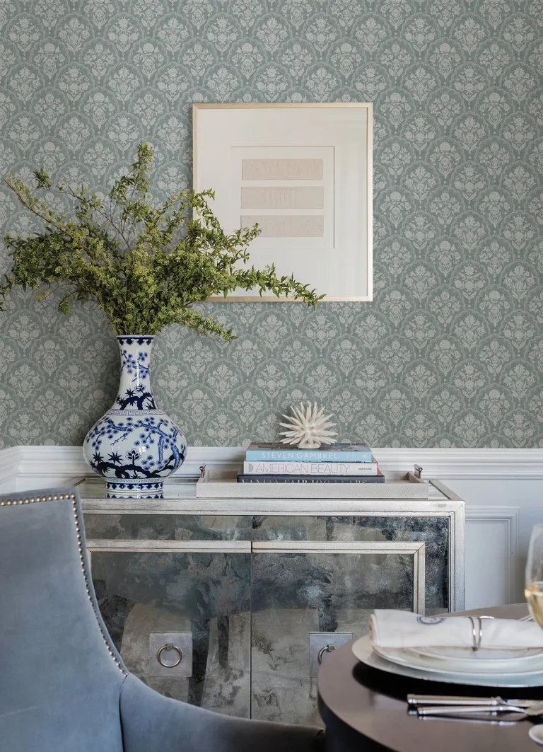 Frances Fishscale Wallpaper - Blue — Ảnh 5
