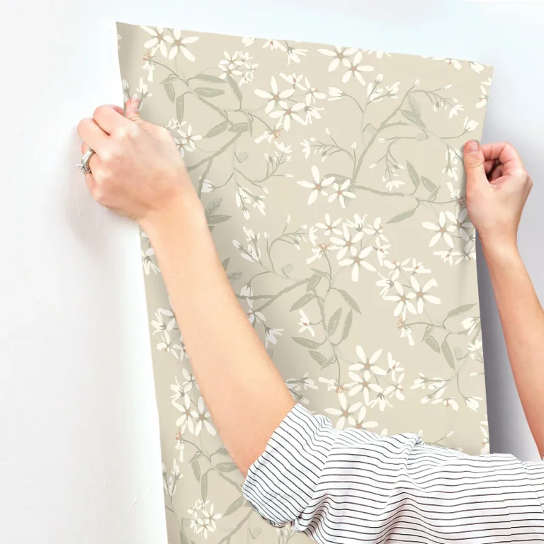 Paradis Bouquet Toss Wallpaper - Beige — Ảnh 5