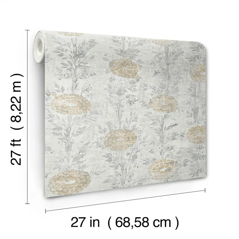 Ronald Redding French Marigold Wallpaper - White/Gold — Ảnh 4