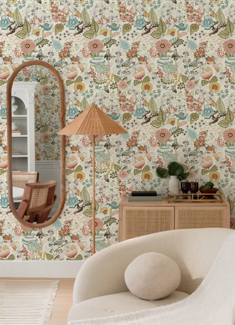 Whimsy Fauna Wallpaper - Pink — Image 3