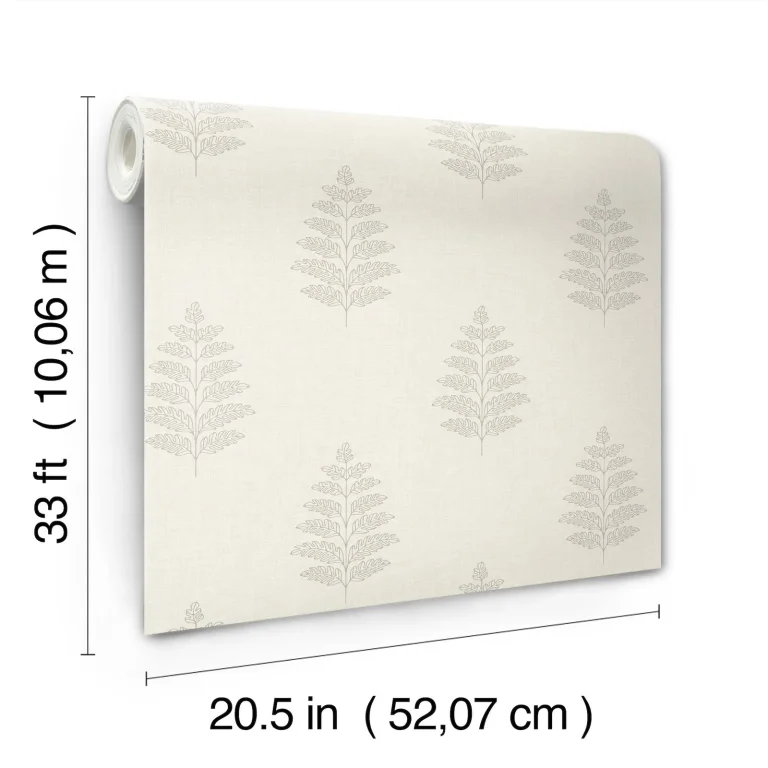 Chesapeake Frond Leaf Wallpaper - Cream — Ảnh 7