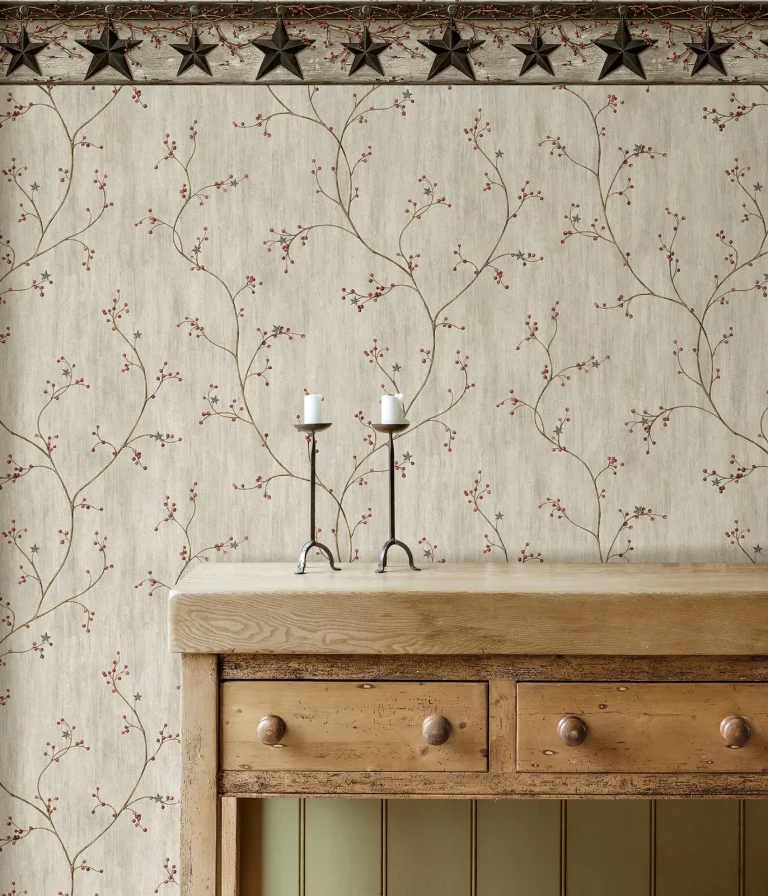 Chesapeake Justine Berry Trail Wallpaper - Light Grey — Ảnh 3