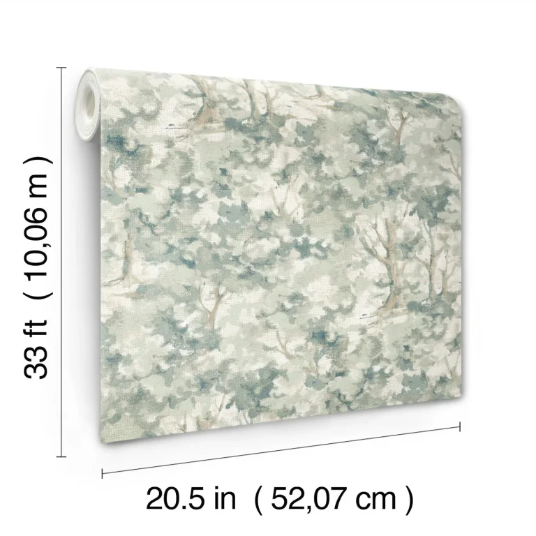 Chesapeake Thicket Forest Wallpaper - Teal — Ảnh 6