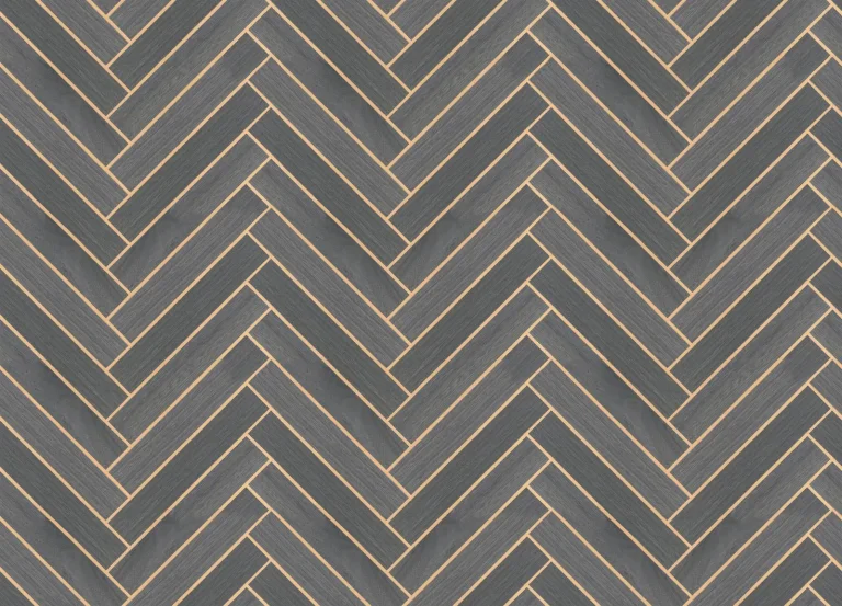 Ronald Redding Herringbone Wood Veneer Wallpaper - Graphite — Ảnh 4