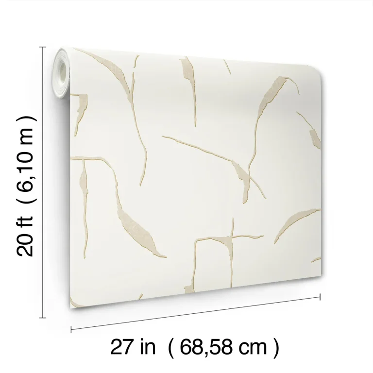 Nikki Chu Ivory Coast Peel and Stick Wallpaper - Caramel & Gold — Ảnh 2