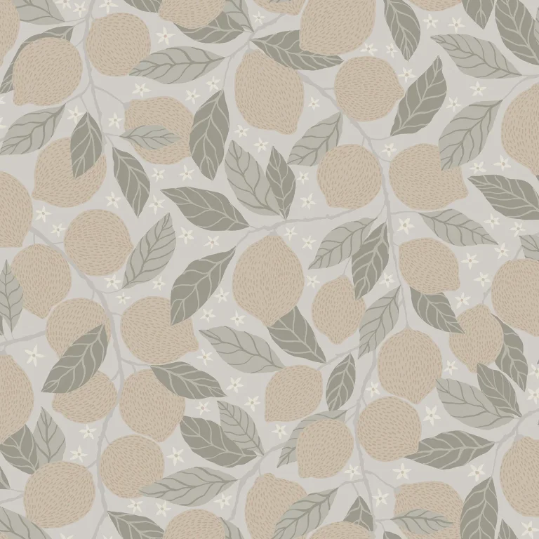 Lemona Fruit Tree Wallpaper - Grey — Ảnh 2