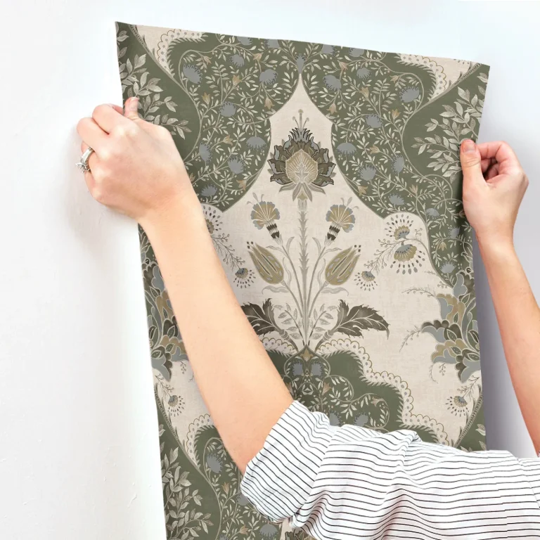 Auden Floral Grandeur Wallpaper - Green — Ảnh 6