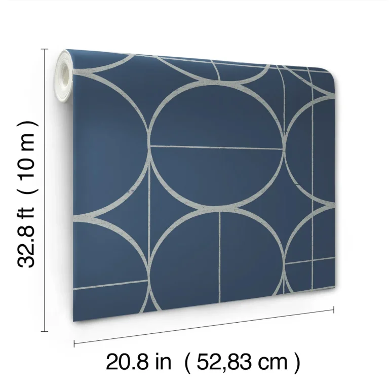 Sun Circles Wallpaper - Blue/Silver — Ảnh 4