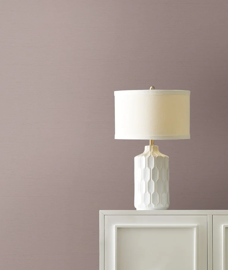 Ronald Redding Maguey Sisal Grasscloth Wallpaper - Mauve — Ảnh 2
