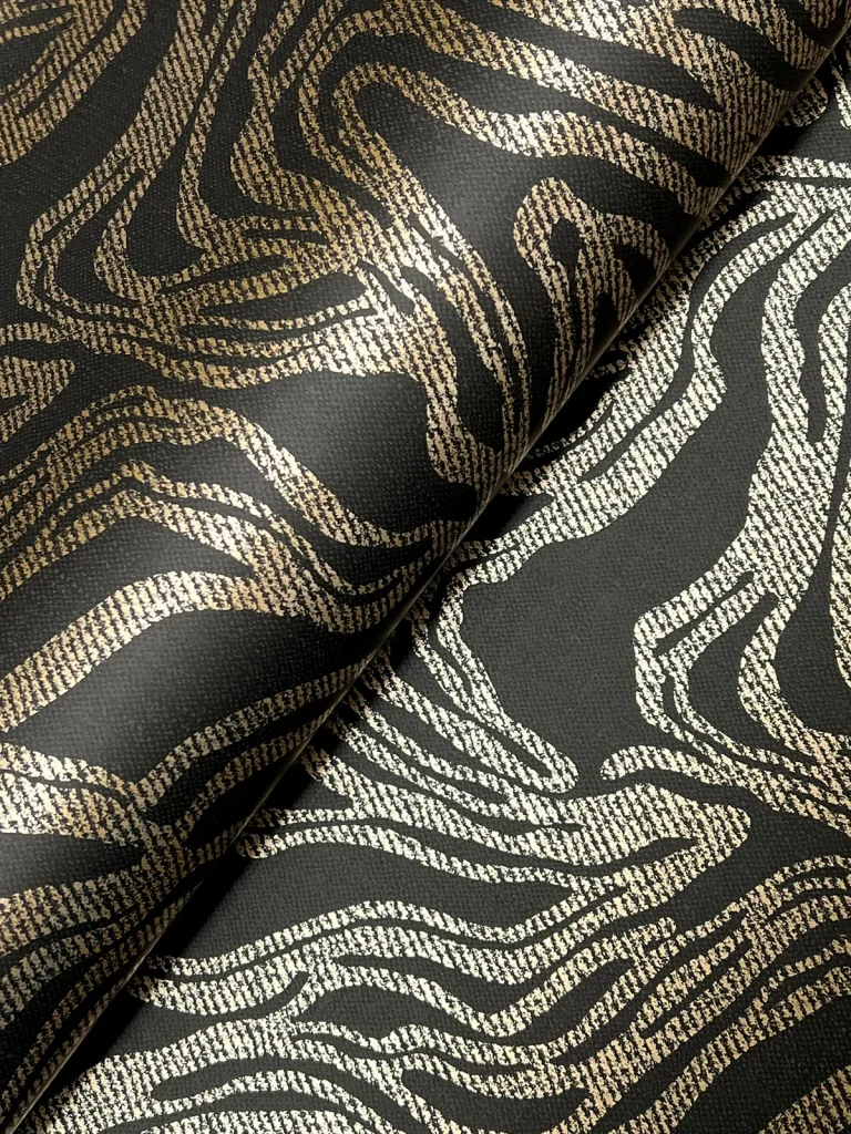Massar Modern Marbled Wallpaper - Black — Ảnh 4