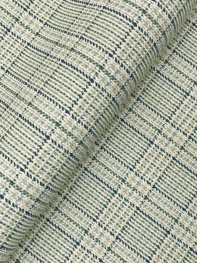 Ronald Redding Harrington Plaid Glen Check Wallpaper - Green — Image 5