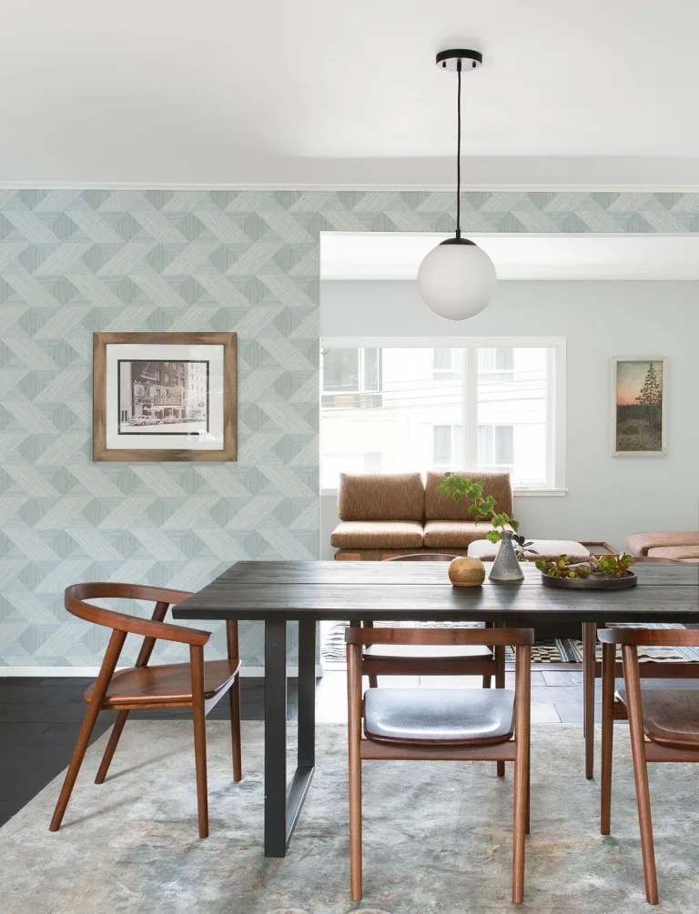 Presley Tessellation Wallpaper - Light Blue — Ảnh 5