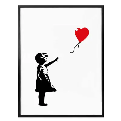 Banksy - "Girl With The Red Balloon" Poster - 30 x 24cm