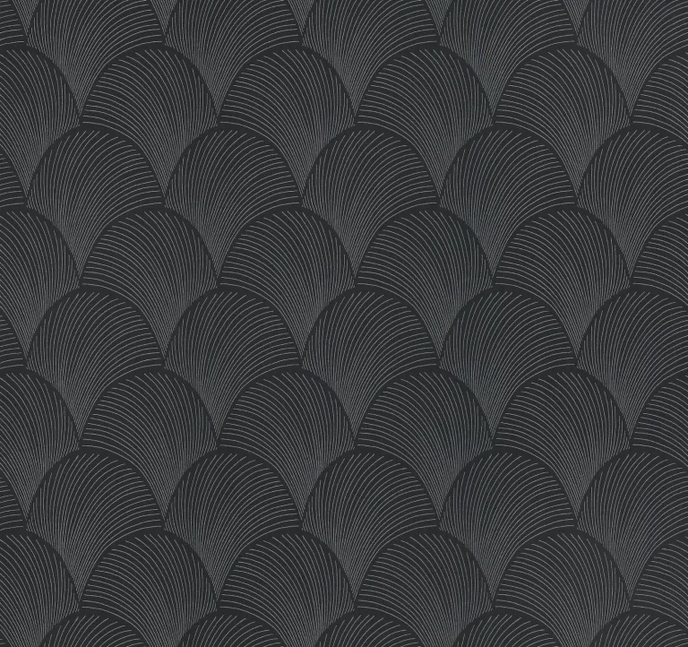 Candice Olson Metallic Scallop Wallpaper - Black — Ảnh 3