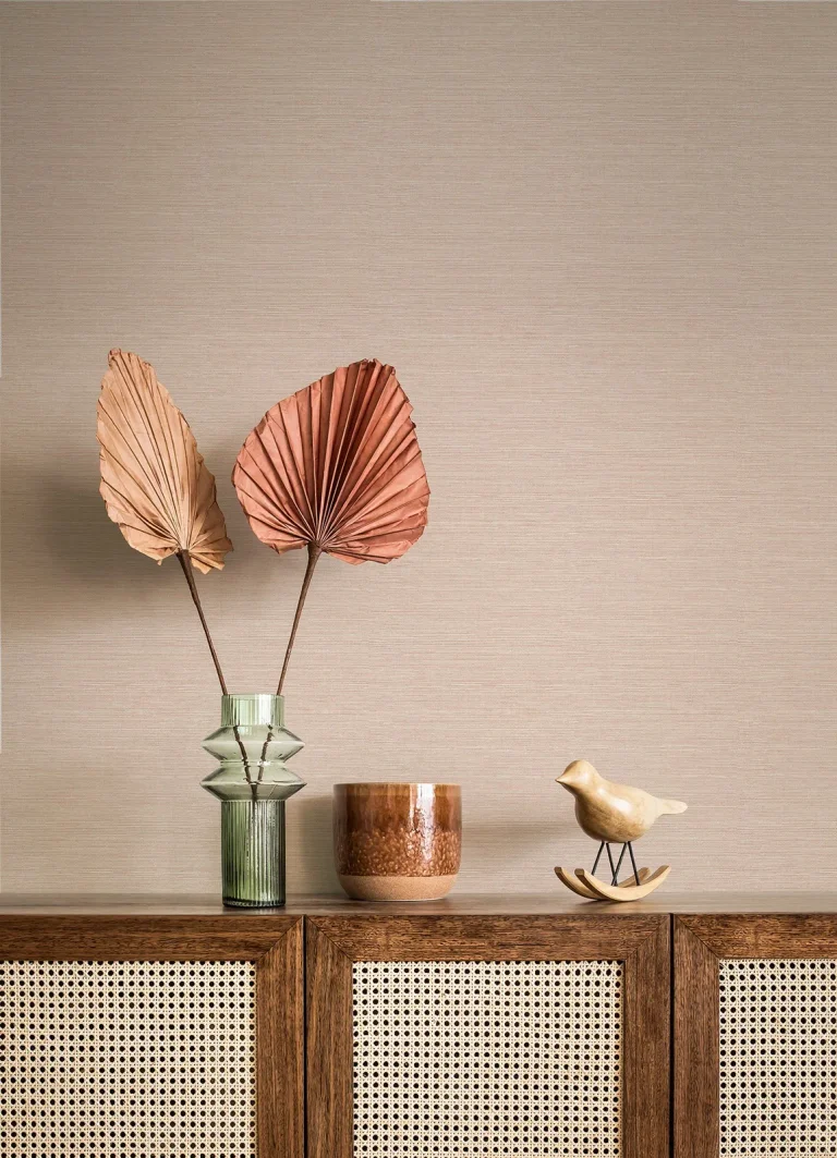 Agave Faux Grasscloth Wallpaper - Light Pink — Ảnh 2